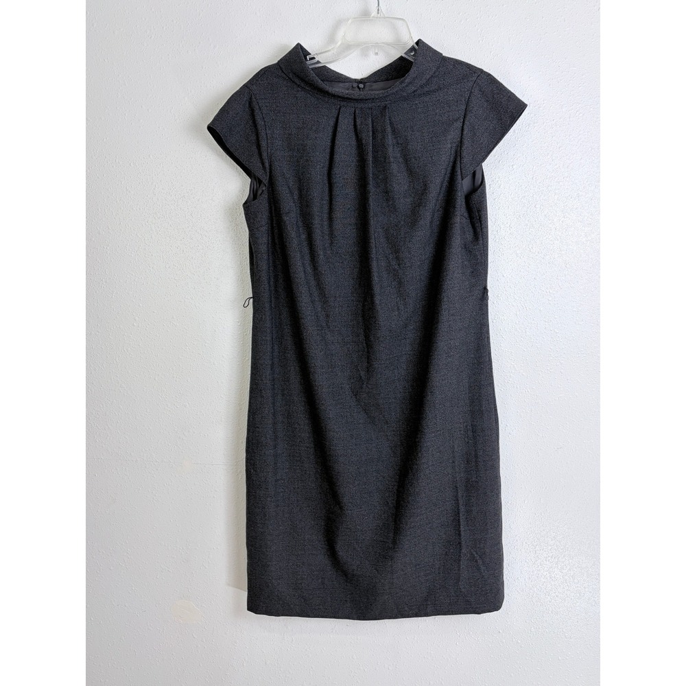 Brooks Brothers Charcoal Gray Wool Blend Sheath Dress 10